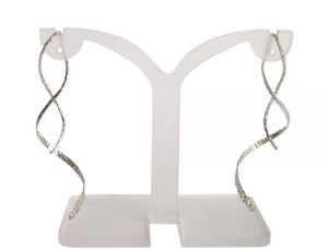 Gemshine - Damen - Ohrringe - 925 Silber - Gehmmert - SCHLEIFE - 5 cm